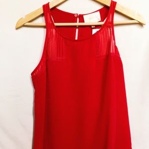 Red Crochet Detail Tank